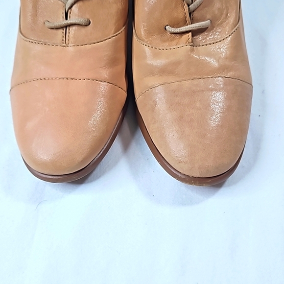 A Tan Leather Womens Boots Size 38 - Picture 4 of 8